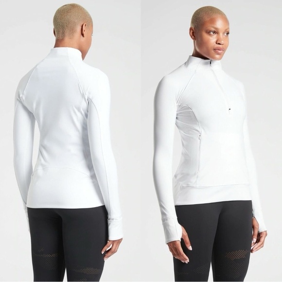 Athleta White Whittier Peak Half Zip Jacket - Picture 1 of 7